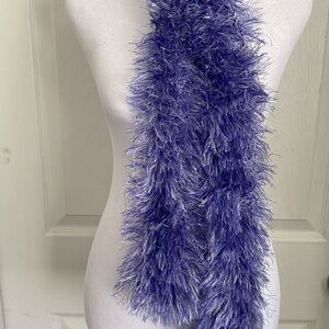 Purple Fuzzy Scarf